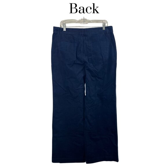 Weatherproof Navy Wide Leg Pants - Picture 2 of 10